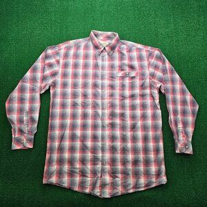 Wrangler‎ 20X Shirt Mens 2XL Plaid Button Up Long Sleeve Cowboy Rodeo Rancher